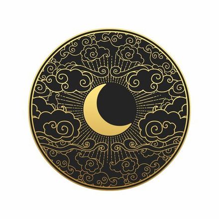 Панно  настенное  из  дерева "Восточный стиль. Месяц" 40х40 см