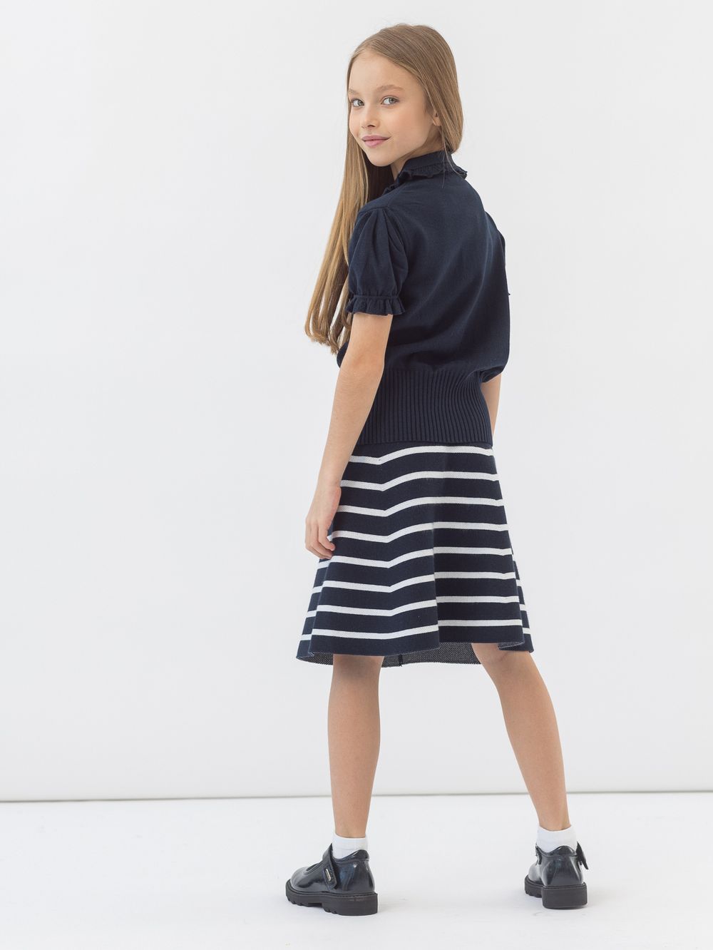 Джемпер для девочки арт. AT925 темно-синий