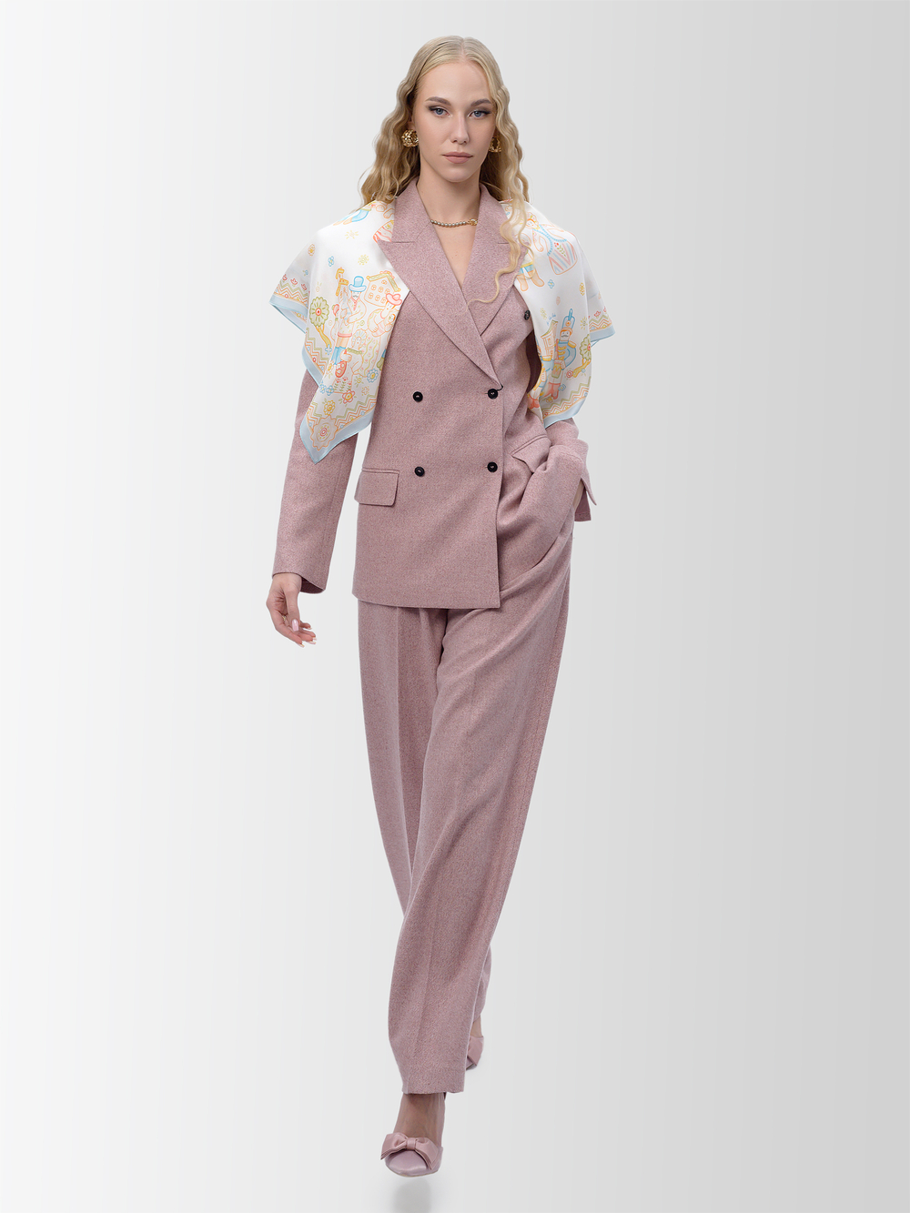 Платок «Старооскольская игрушка» 100% шёлк