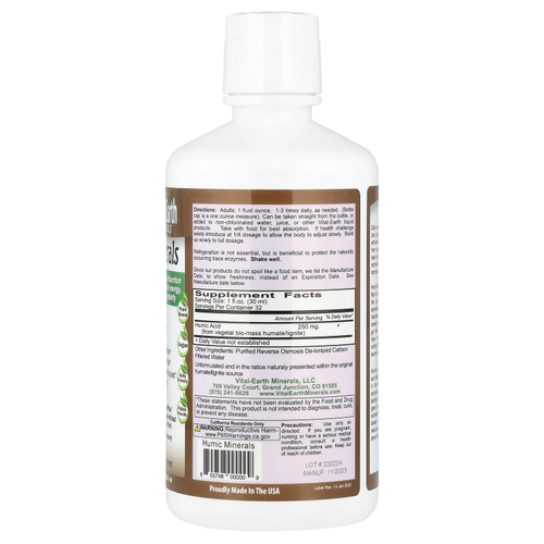 Vital Earth Minerals, Гуминовые минералы, 946 мл (32 жидких унции)