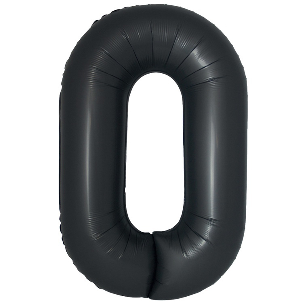 Цифры 102 см "Черные сатиновые" слим (slim)
