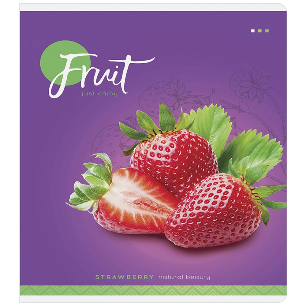 Тетрадь 48л, А5, клетка, Спейс Фрукты. Colourful collage, 1шт