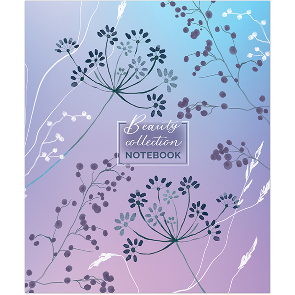 НОВИНКА! Тетрадь общая 48 листов на скрепке "Нежные паттерны"