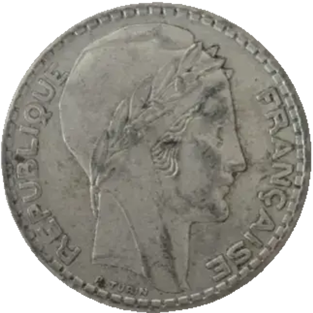 France, 20 Francs 1938 – "Turin" Series, VF