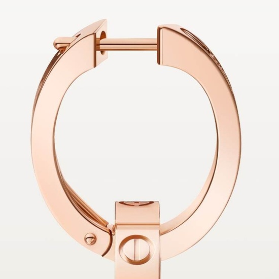 Серьги Cartier LOVE multiwear half-paved в розовом золоте