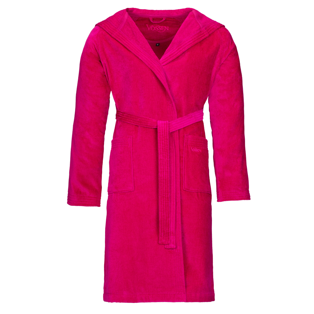 Халат велюровый Vossen Texas cranberry 377 малиновый