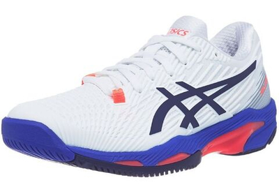Женские Кроссовки теннисные Asics Solution Speed FF 2 - white/peacoat