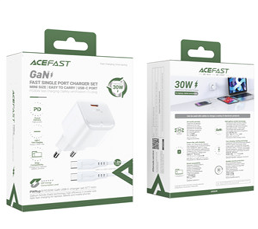 A77 mini PD30W GaN single USB-C charger set (C3-03) (EU)