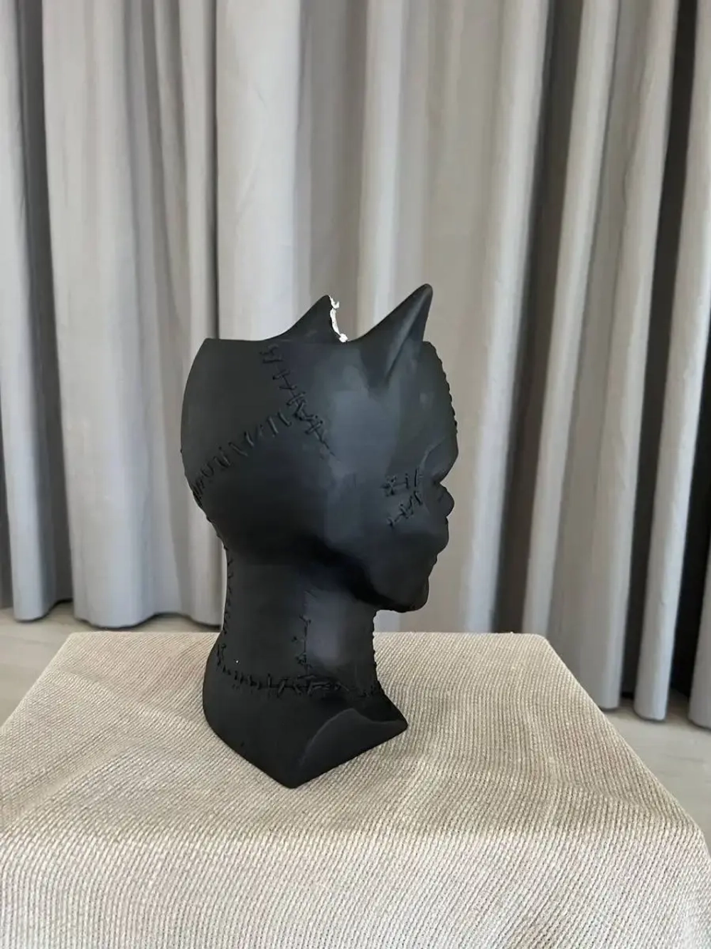 Кашпо Кошка Гипсовая голова Ваза скульптура горшок