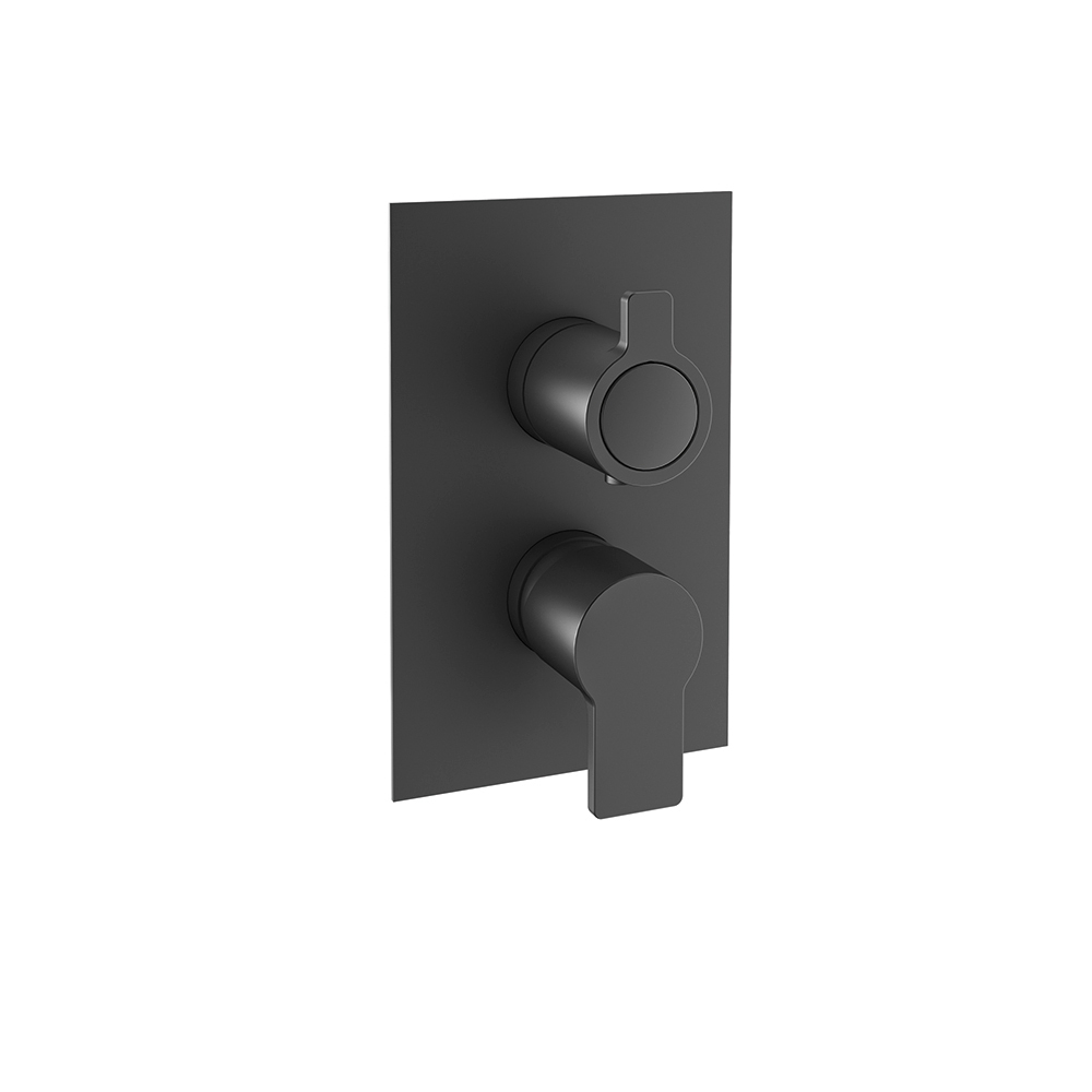 Встраиваемый смеситель для душа на 2 выхода BLAUTHERM 941512KSNM черный