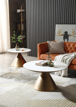 Стол журнальный CT9346CI (D90) белый керамика