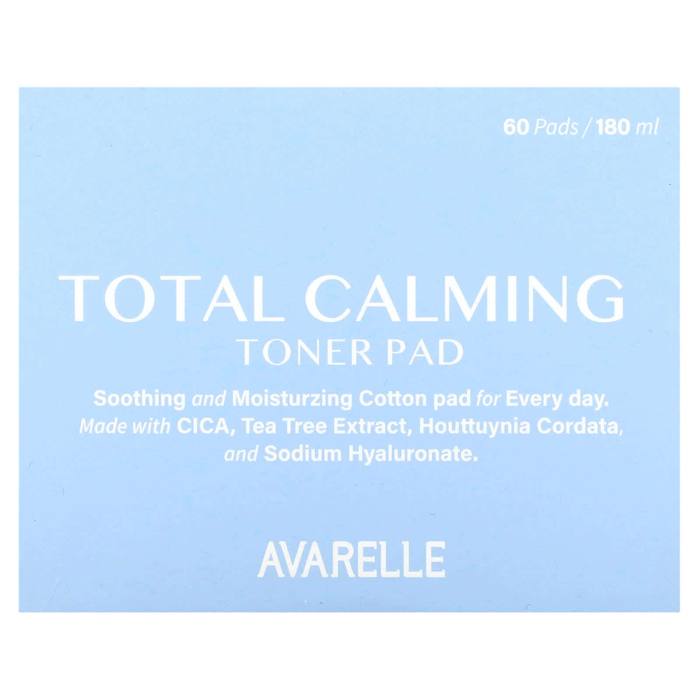 Avarelle, Тоник Total Calming, 60 подушечек, 180 мл