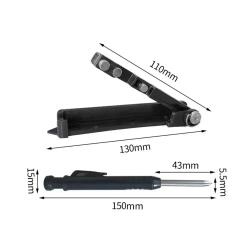 RDR product Копировальный шаблон 130мм х 15мм, Алюминий