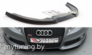 Сплиттер бампера переднего V.2 для AUDI RS4 B7 (06-08)