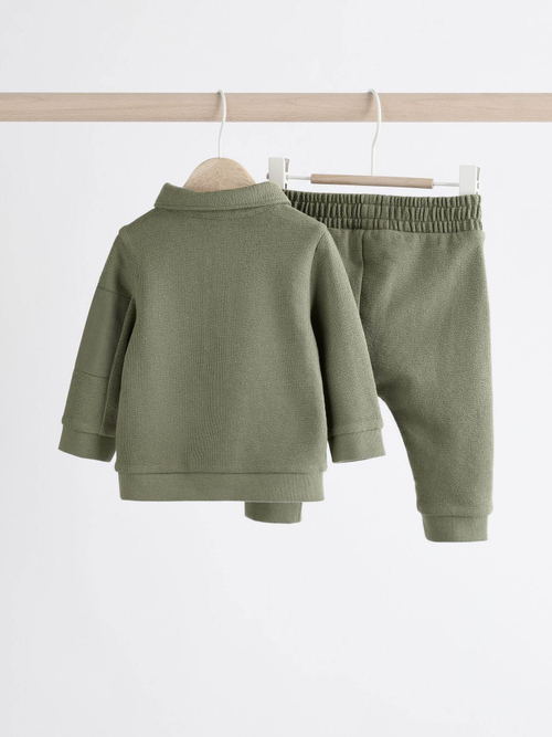 Лонгслив и джоггеры в комплекте для малышей Next K90-056, Хаки