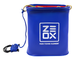 Ведро для рыбалки Zeox Bucket With Rope and Mesh 8л складное