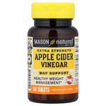 Mason Natural, яблочный уксус, с повышенной силой действия, 100 таблеток (500 мг в 1 таблетке)