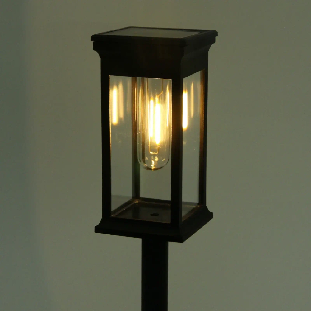 Фонарь садовый «Sunshine» 6,5*6,5*54 см, на солнечной батарее (свечение Теплый белый)