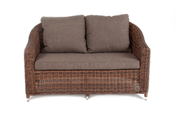"Кон Панна" диван из искусственного ротанга двухместный, цвет коричневый