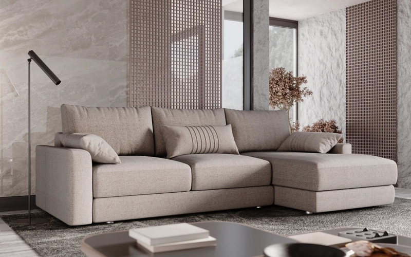 Угловой диван-кровать Ричард с оттоманкой