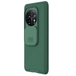 Чехол зеленого цвета от Nillkin для смартфона Oneplus 11, серия CamShield Pro, с защитной шторкой для задней камеры