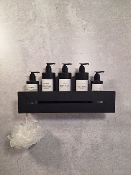 Полка настенная прямая черная MetaDec Sideline 50см