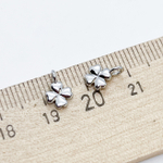 Подвеска Клевер, цвет серебро, размер 9*6 мм, цена за 1 шт