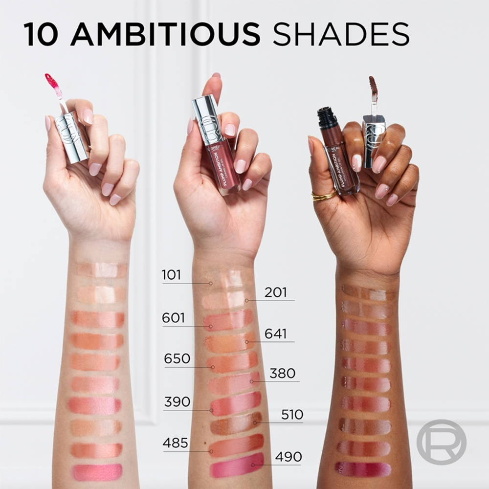 L’Oreal Paris Plump Ambition - Блеск для губ с гиалуроновой кислотой, придающий объем оттенок, 5 ml