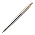 Подарочный набор: Шариковая ручка Parker Jotter Essential, St. Steel GT и Ежедневник недатированный, черный