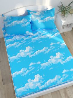 Простынь на резинке Сказка "Сlouds" 180х200 см, перкаль