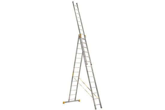 Аренда Трехсекционная алюминиевая лестница Алюмет Серия Р3 9314 11,15м