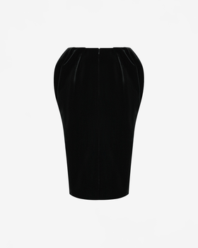 Юбка миди из бархата