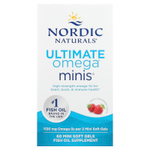 Nordic Naturals, Ultimate Omega® мини, со вкусом клубники, 60 мини-капсул (560 мг в 1 капсуле)