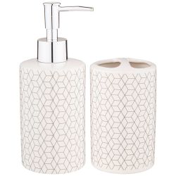 НАБОР ДЛЯ ВАННОЙ КОМНАТЫ 2 ПР. 370 МЛ 7,3*7,3*18СМ