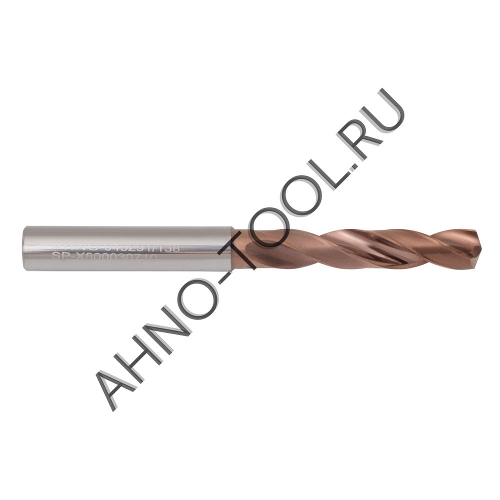 Сверло  7.1мм  твердосплавное 3D без подвода СОЖ. SP-X800030710 VHM AHNO по стали, чугуну, нерж. и ж