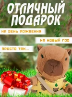 Мягкая игрушка капибара в одежде