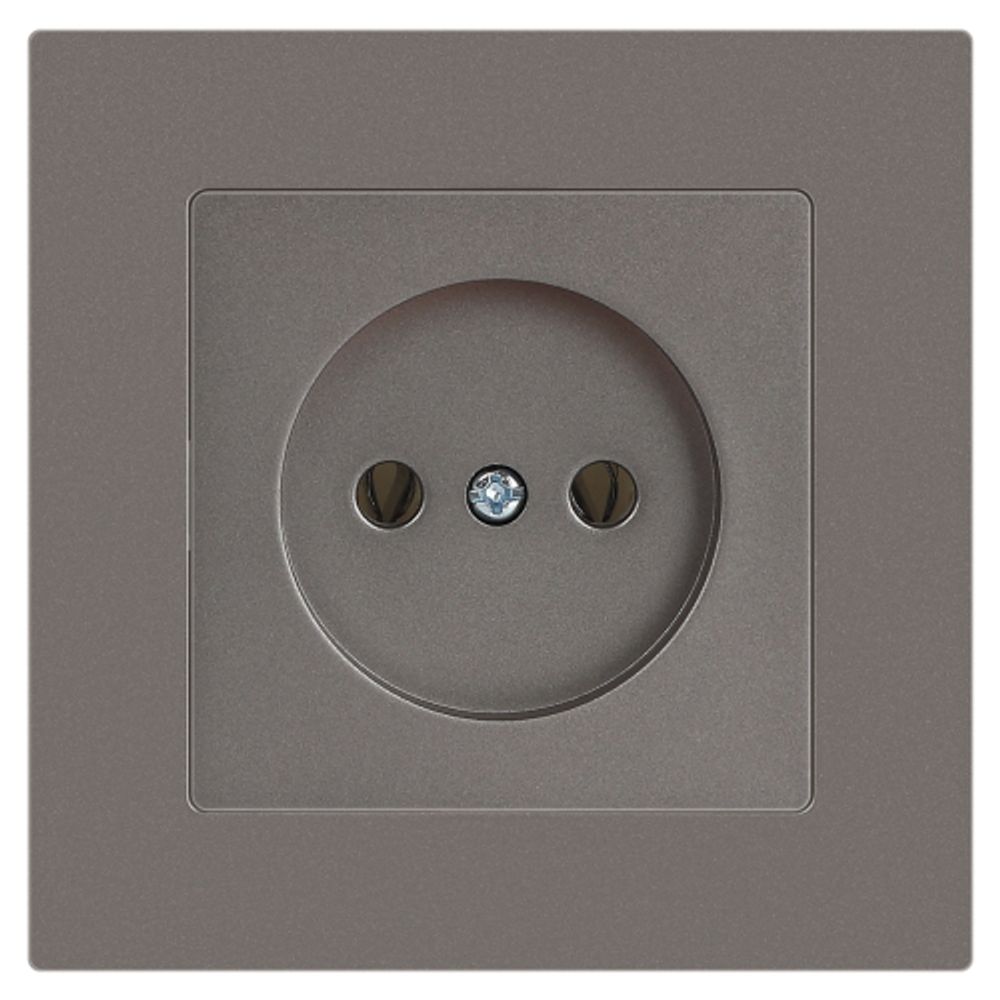 Розетка Intro Accent 6-201-09 2P 16А-250В IP20 СУ AL/CU титан