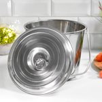 Ведро 5л нерж с кышкой, с меркой