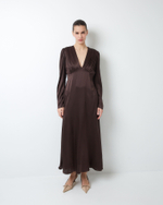 Платье из шелка Берберри шоколад