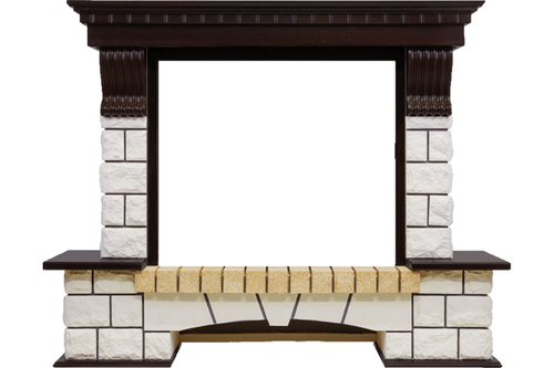 Портал Royal Flame Pierre - Венге / Белый (Высота 1015мм)