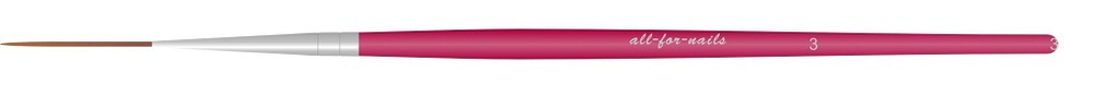 All-for-nails, Кисть для дизайна  #3, 1 шт