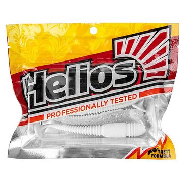 Виброхвост Minoga 3,75'/9.5 см White & Sparkles 5шт. (HS-17-002) Helios