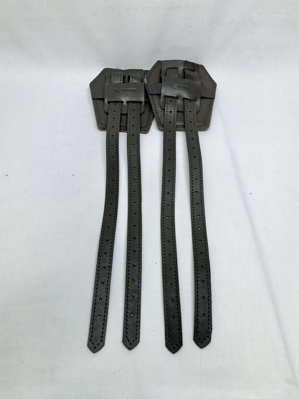 приструги для вестерн седла с подушкой из натуральной кожи, пара
