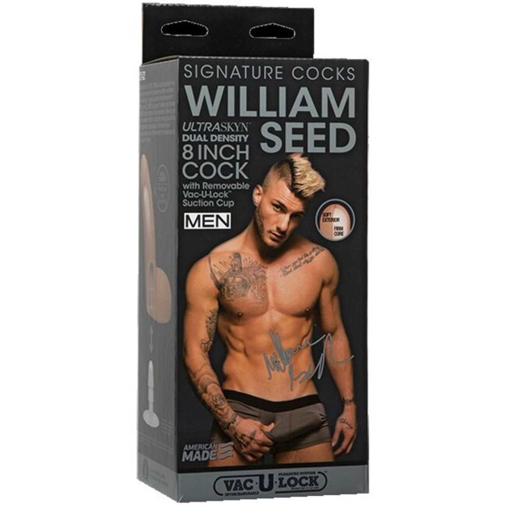 Фаллоимитатор с мошонкой слепок порнозвезды William Seed Signature Cocks (Цвет: телесный)