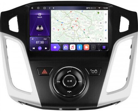 Магнитола для Ford Focus 3 2011-2019 - Carmedia SF-9202-FW QLed, Android 10/12, ТОП процессор, CarPlay, SIM-слот (активная шайба)