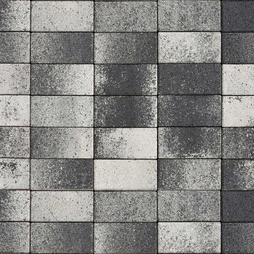 ТРОТУАРНАЯ ПЛИТКА БРУСЧАТКА ЛА-ЛИНИЯ ПРЯМОУГОЛЬНИК - ЛИСТОПАД ГРАНИТ АНТРАЦИТ