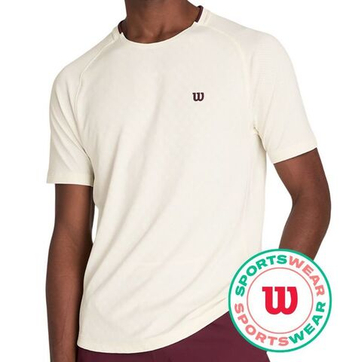 Мужская теннисная футболка Wilson Serve Out - sandrift