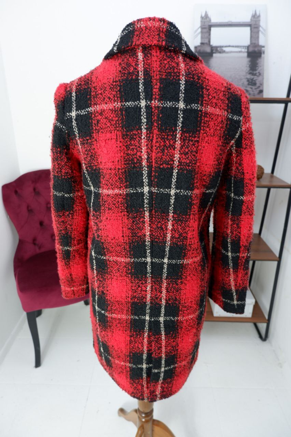 Пальто Calliope с шерстью в клетку 42 размер