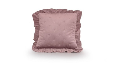 Подушка декоративная сердце с рюшами "Аллюр" СЕРЫЙ ЖЕМЧУГ 45х45см