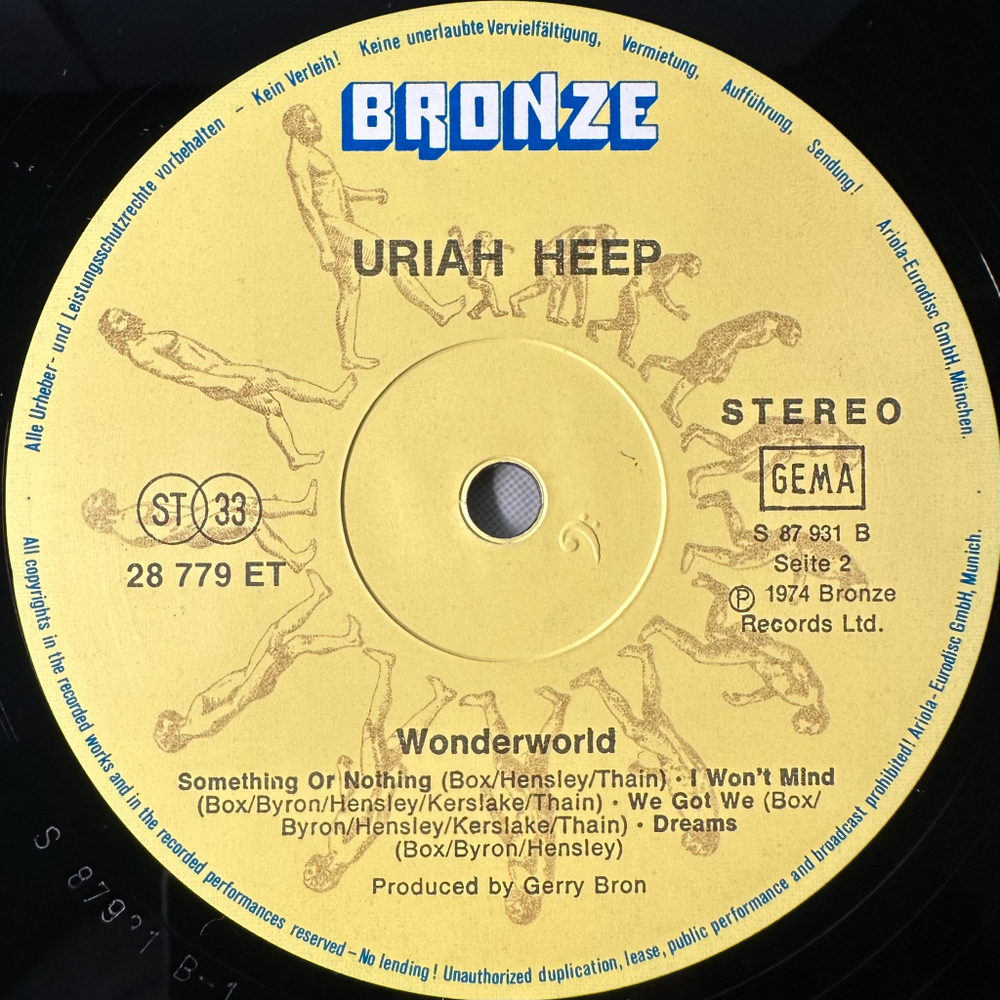 Uriah Heep ‎– Wonderworld (Германия)